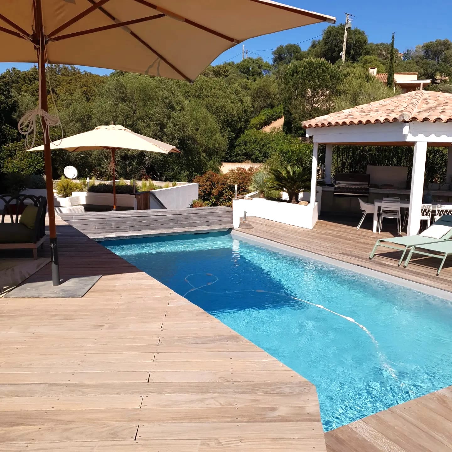 extérieur - piscine - terrasse - villa ST CYPRIEN - PORTOVECCHIACCIO